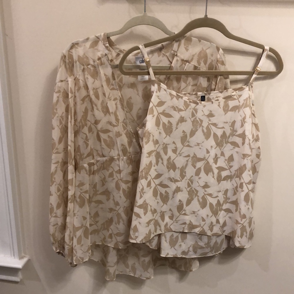 CAbi NWOT pretty top and matching camisole